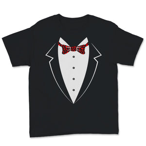 Hearts Bow Tie & Suspenders Valentine's Day Tuxedo Costume Shirt Cute