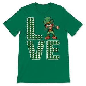 St Patrick's Day Love Dabbing Leprechaun Green Shamrock Pattern Cute