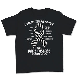 I Wear Zebra Stripe to Support Rare Disease Month Awareness Ribbon