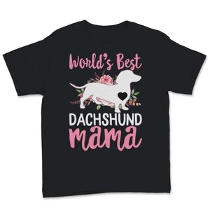 Retro Dachshund Mom Doxie Dog Owner Mother's Day Pet Mama Pink Flower