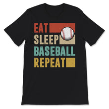 Load image into Gallery viewer, Baseball Shirt, Vintage Eat Sleep Baseball Repeat, Baseball Mom
