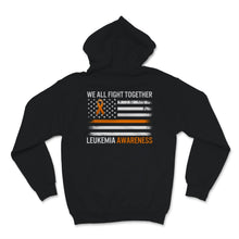Load image into Gallery viewer, Leukemia Awareness We All Fight Together Orange Ribbon US Flag
