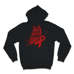 Brain Aneurysm Survivor By The Grace Of God Butterfly Red Ribbon