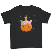 Load image into Gallery viewer, Halloween Costume Shirt, Cute Orange Unicorn Pumpkin Halloween Gift,
