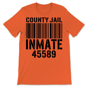 Halloween County Jail Inmate 45589 #45589 Prisoner Bar Code Costume