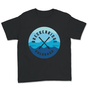 Breckenridge Colorado, Graphic Ski Equipment T-Shirt, Snowboarding