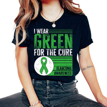 Load image into Gallery viewer, Glaucoma Shirt, I Wear Green For The Cure Glaucoma Awareness Tee, - Unisex T-Shirt - Black
