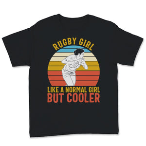 Rugby Girl Like Normal Girl But Cooler Vintage Sunset Sports Football