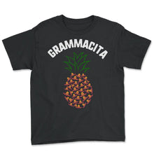 Load image into Gallery viewer, Cinco De Mayo Grammacita Sombrero Pineapple Mexican Grandma - Youth Tee - Black
