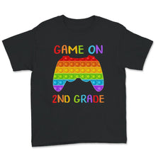 Load image into Gallery viewer, Back To School Shirt, Game On 2nd Grade, Game Controller Popping Gift
