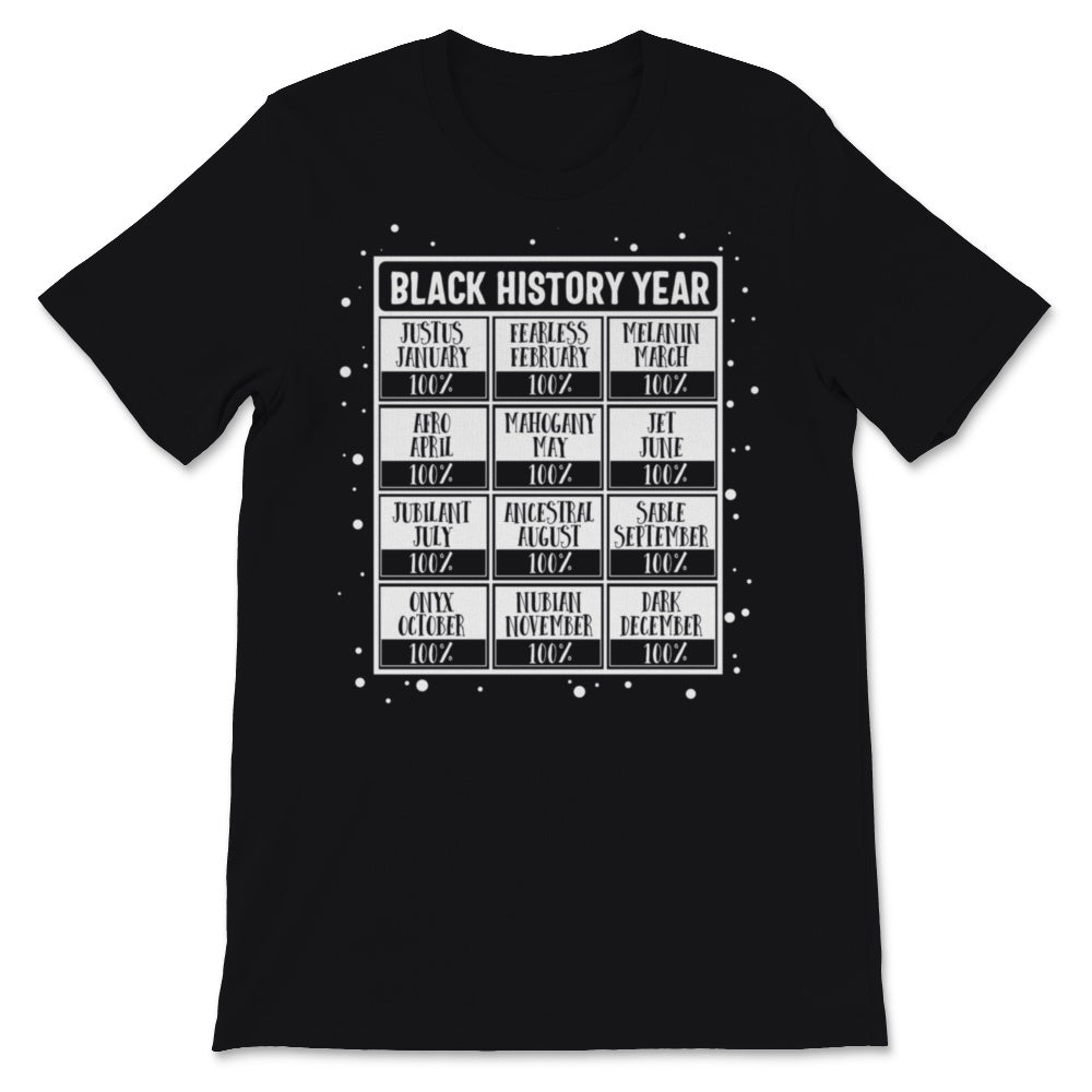 Black History Year Calendar 100% Freedom Slavery Equality Quote