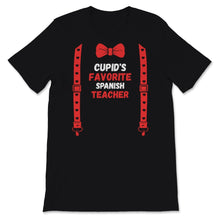 Load image into Gallery viewer, Valentines Day Shirt Cupid&#39;s Favorite Spanish teacher Funny Red Bow

