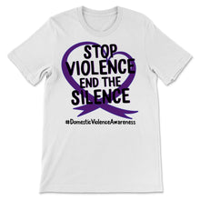 Load image into Gallery viewer, Domestic Violence Awareness Stop Violence End The Silence Heart
