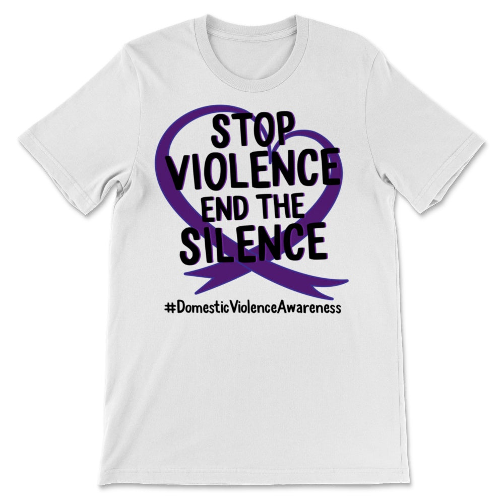 Domestic Violence Awareness Stop Violence End The Silence Heart