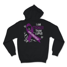 Load image into Gallery viewer, I Am Stronger Than Lupus Never Give Up Purple Awareness Ribbon
