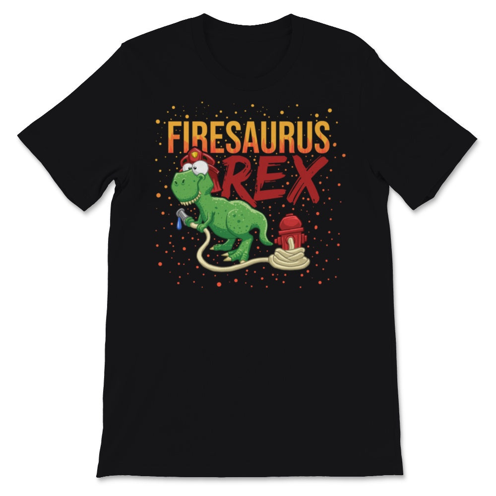 Firesaurus T Rex Kids Firefighter Dinosaur Fireman Boys Birthday
