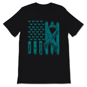 Not All Pain Is Physical PTSD Teal Awareness Ribbon USA American Flag
