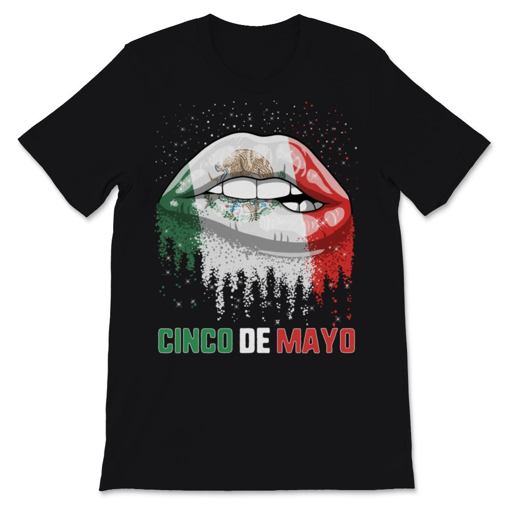 Happy Cinco De Mayo Mexican Flag Lips Mouth Mexico Fiesta Women