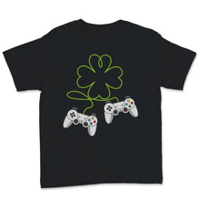 Load image into Gallery viewer, St Patrick&#39;s Day Video Games Love Couple Gamers Green Shamrock Shape
