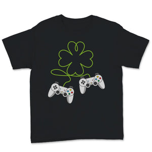 St Patrick's Day Video Games Love Couple Gamers Green Shamrock Shape