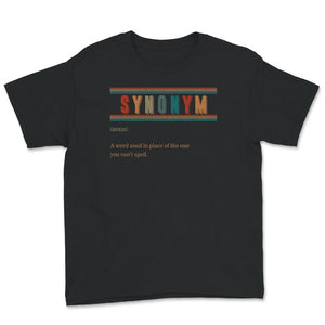Synonym Noun Definition Shirt, Funny Grammar Teacher Gift, Bookworm,
