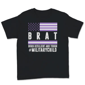 Military Child Month Awareness Ribbon Purple Up Brat Born Resilient