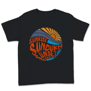 Sunrise Sunburn Sunset Repeat Shirt, Vintage Summer Shirts For Women,