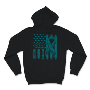 Not All Pain Is Physical PTSD Teal Awareness Ribbon USA American Flag