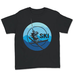 Ski Snowboard Shirt, Cool Distressed Skiing Gift, Skiing Lover Gift,