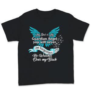 My Dad Is My Guardian Angel Shirt He Watches Over My Back Father