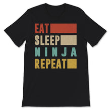 Load image into Gallery viewer, Ninja Shirt, Vintage Eat Sleep Ninja Repeat, Ninja Shirts For Kids,
