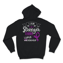 Load image into Gallery viewer, I Am Stronger Than Lupus Awareness Purple Ribbon Never Give Up
