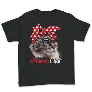 Maman Chat T-shirt, Tee Shirt Pour Femmes, Filles, Enfants, Cadeau