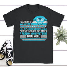 Load image into Gallery viewer, Hashimoto's Disease Awareness, Hashimoto Thyroid Disease Ribbon Shirt - Unisex T-Shirt - Black
