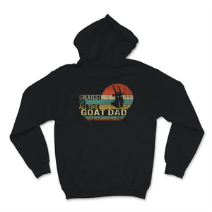 Funny Fathers Day Shirt Greatest Of All Time Goat Dad Goats Lover
