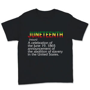 Juneteenth Definition Shirt, African American, BLM, Free ish, Afro