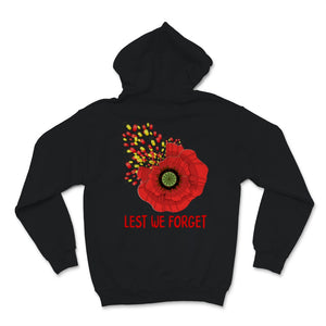 Veterans Day Lest We Forget Red Poppy Flower American Army USA