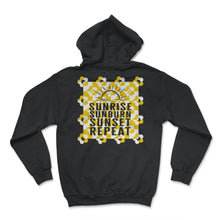 Load image into Gallery viewer, Sunrise Sunburn Sunset Repeat Shirt, Summer Beach Lover Gift, Trendy - Hoodie - Black
