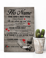 Load image into Gallery viewer, Customized I Love You Poster Portrait Canvas Print for Couple Wife Husband or Girlfriend Boyfriend Valentine&#39;s Day Wedding Anniversary Gift
