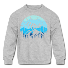 Load image into Gallery viewer, Park City Utah Shirt, Vintage Souvenir Skier Gift, Park City Snowflakes Snowboarding Lover Gift, Park Lover Ski Winter Sports Kids&#39; Crewneck Sweatshirt - heather gray
