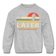Ski Later Kids' Crewneck Sweatshirt
