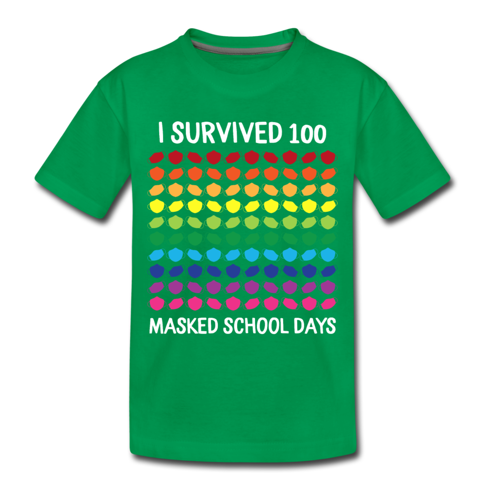 100 Days of School Toddler Premium T-Shirt - kelly green