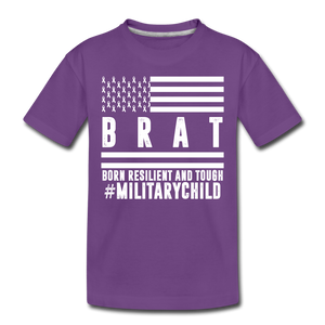 BRAT TOUGH Toddler Premium T-Shirt - purple