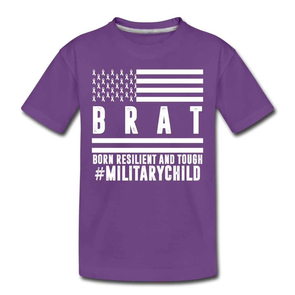 BRAT TOUGH Toddler Premium T-Shirt - purple