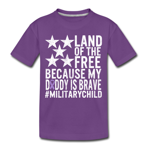 Daddy Brave MOMC Toddler Premium T-Shirt - purple